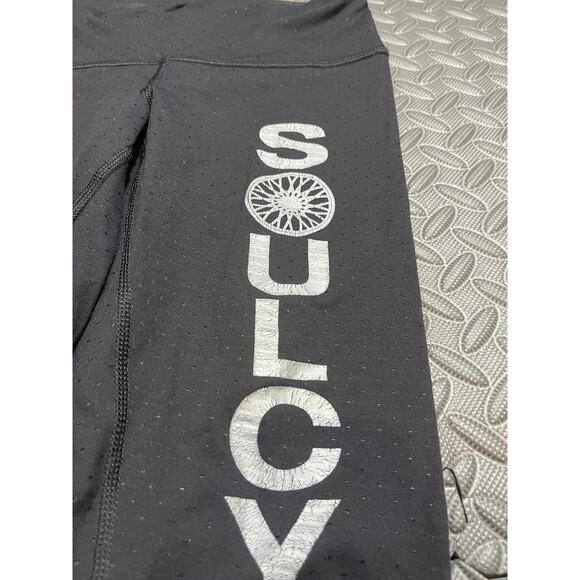 Soulcycle x Lululemon Full Length Black Leggings Perforated Womens Size 2 - Picture 3 of 10